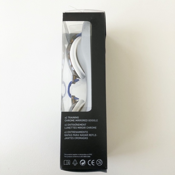 NIB Nike Chrome Mirrored Training Goggle Blue - Picture 4 of 10